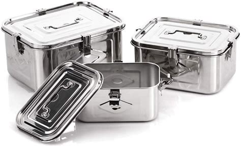 steel rectangular box|rectangle container with lid.